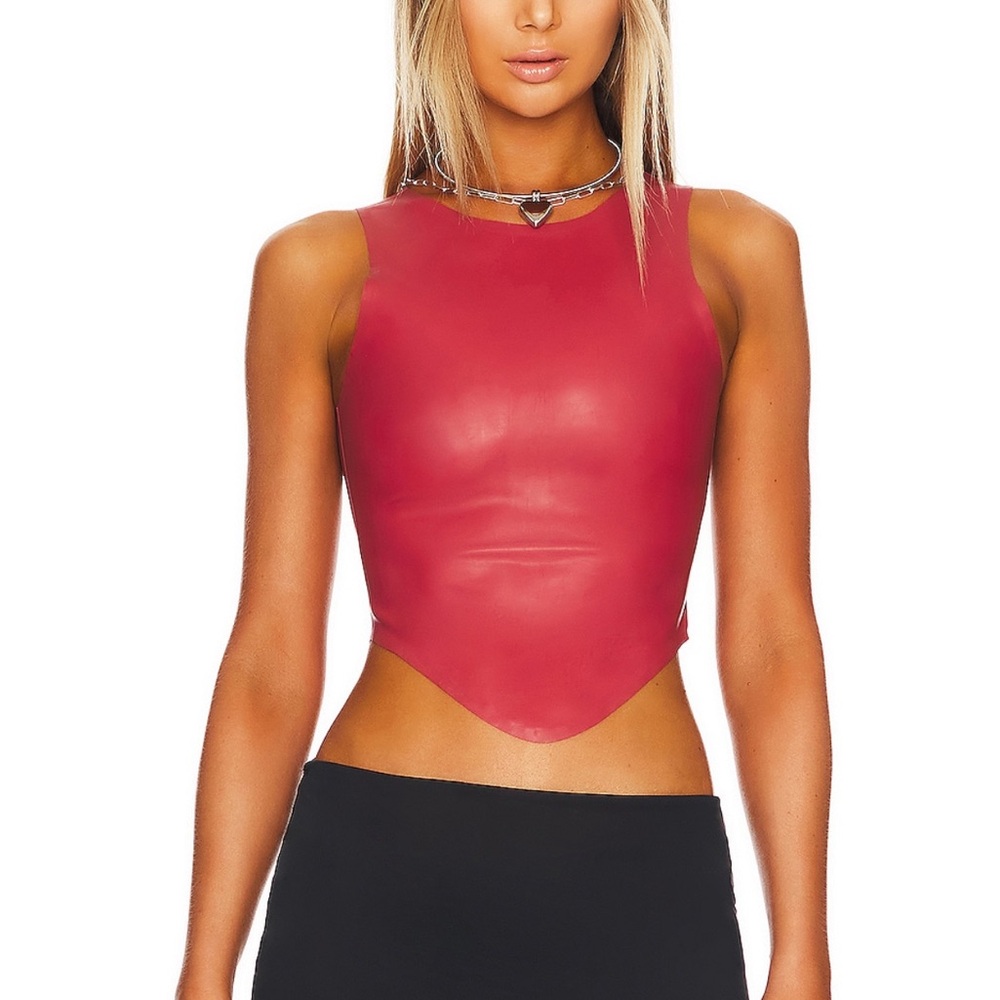 Miaou Jinx Top in Strawberry